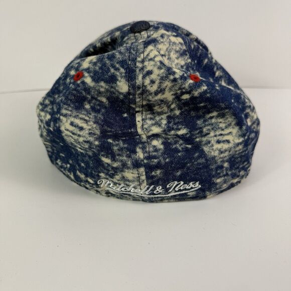Chicago Bulls NBA Denim Acid Wash Mitchell & Ness Hat Size 7 1/2 Fitted - Picture 4 of 12